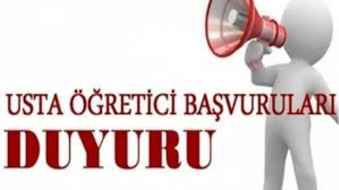 2024-2025 EĞİTİM ÖĞRETİM YILI USTA ÖĞRETİCİ BAŞVURU İLANI!